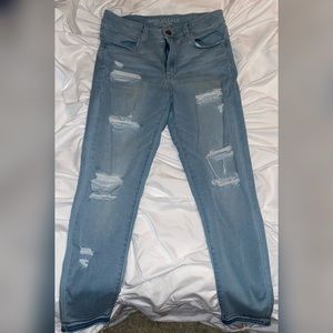 American Eagle Distressed high waist skinny jeans